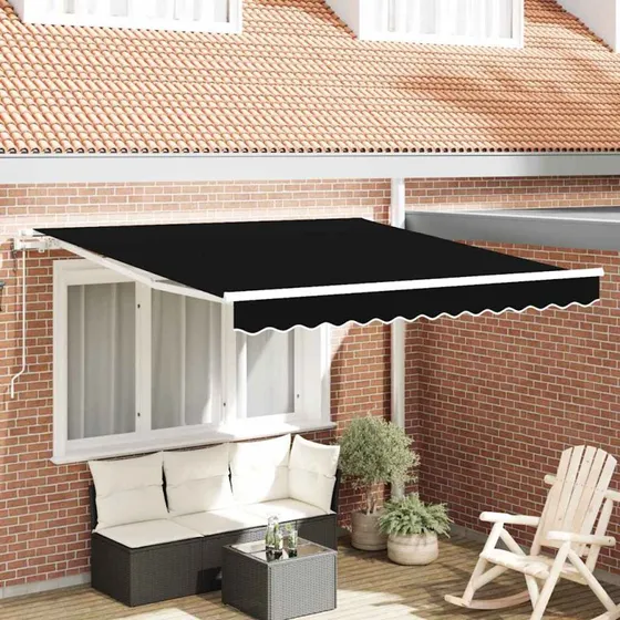 vidaXL Elektrisk Utrækkelig Markise 300 x 250 cm Sort