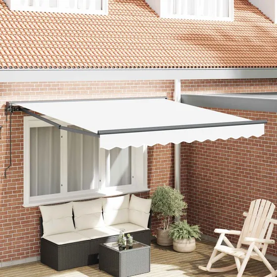vidaXL Markise Hvid 300x250 cm med PU-belægning