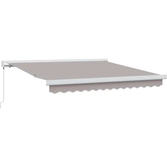 vidaXL Utrækkelig Markise Lysegrå 300 x 250 cm Stof og Metal