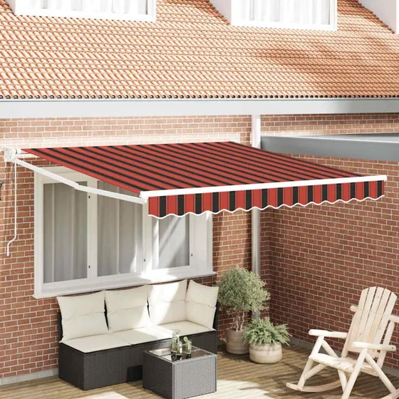 vidaXL Markise Orange og Brun 3,5 x 2,5 m