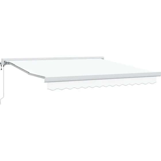 vidaXL Markise Hvid 350x250 cm Polyester & Aluminium