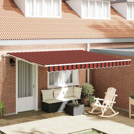 vidaXL Elektrisk Utrækkelig Markise 400 × 300 cm orange og brun