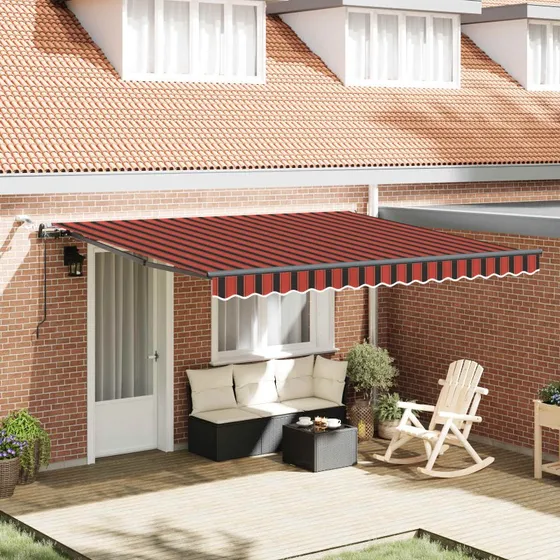 vidaXL Markise 400×300 cm Orange & Brun