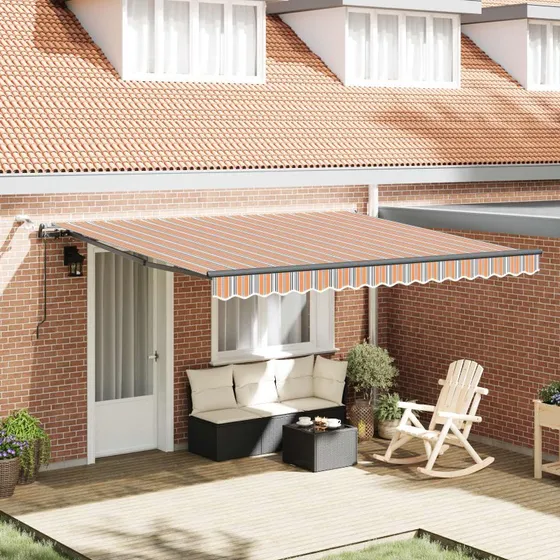 vidaXL Markise 400×300 cm, flerfarvet, polyester