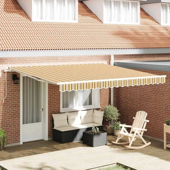 vidaXL Markise 400 × 300 cm Flerfarvet Polyester