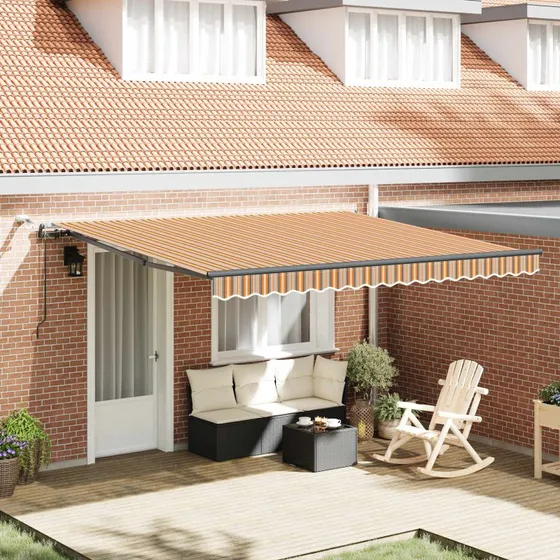 vidaXL Markise 400×300 cm Flerfarvet Polyester