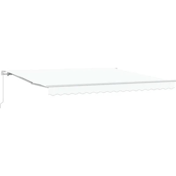 vidaXL Utrækkelig Markise Hvid 400×300 cm