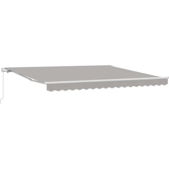 vidaXL Utrækkelig Markise Lysegrå 400 × 300 cm