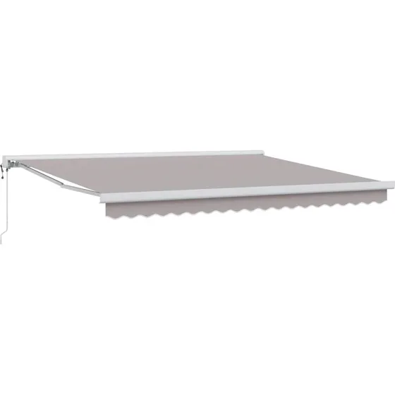 vidaXL Utrækkelig Markise Lysegrå 400×300 cm Stof og Metal