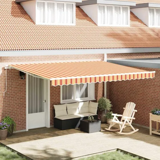 vidaXL Markise 450 × 300 cm Gul og Orange