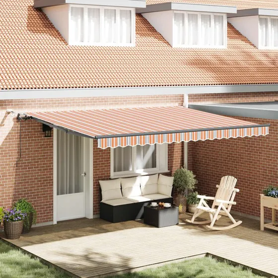 vidaXL Automatisk Markise 450×300 cm med LED og Vindsensor