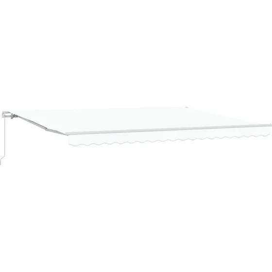 vidaXL Markise Hvid 450x300 cm Polyester og Metal