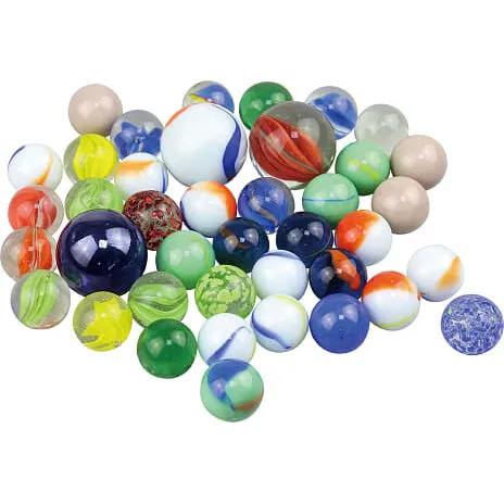 SCOOP farverige glaskugler 85 stk. (2 størrelser)