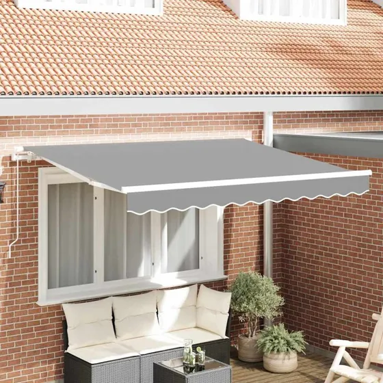vidaXL Markiseramme Hvid 2,5 x 2 m Metal