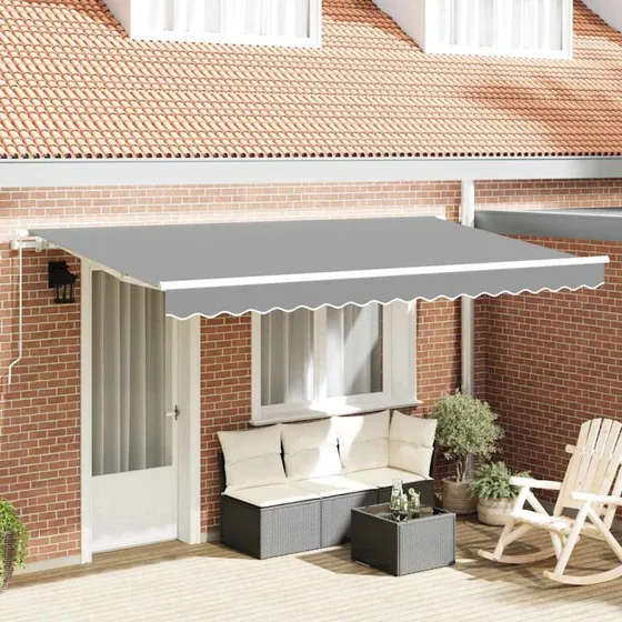 vidaXL Markiseramme Hvid 4 x 2 m Metal