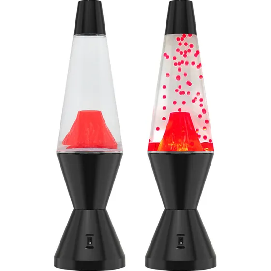 Vulkanlampe 33,5 cm med farveskiftende LED, USB/batteri