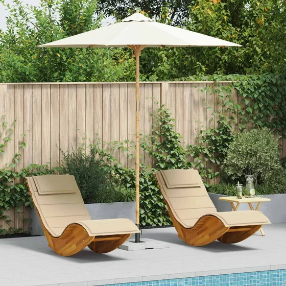 vidaXL Havesol Cremehvid 240x260 cm Bambus