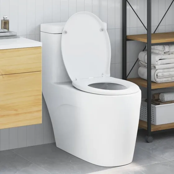 vidaXL Toiletbræt Hvid 47 x 37 x 4 cm Duroplast