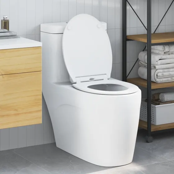 vidaXL Toiletbræt Hvid 47 x 37,5 x 3,8 cm Duroplast