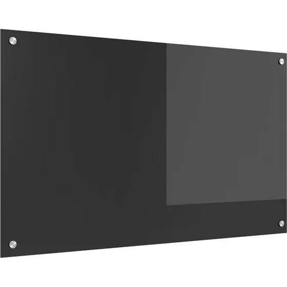 vidaXL Køkkenbacksplash Mørkegrå 100x60 cm hærdet glas