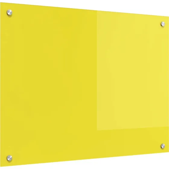 vidaXL Køkkenbacksplash Gul 80x60 cm hærdet glas