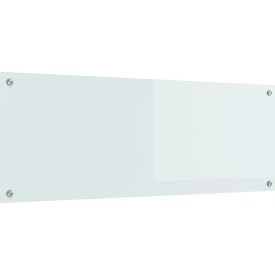 vidaXL Køkkenbacksplash Hvid 110 x 40 cm hærdet glas