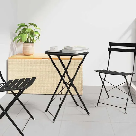 vidaXL Bistrobord Antracit Ø50 x 71 cm Pulverlakeret Stål