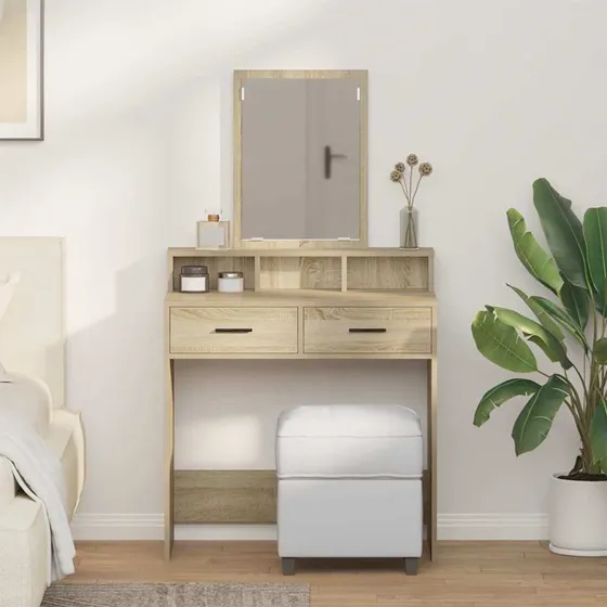 vidaXL Klædeskab Sonoma Eg 79 x 41 x 140 cm Konstrueret Træ