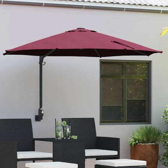 vidaXL Havesol Bordeaux Rød 248 x 248 x 148 cm