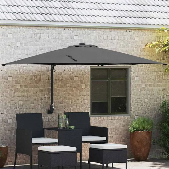 vidaXL Havesol Antracit 248,5 x 247,5 x 160 cm
