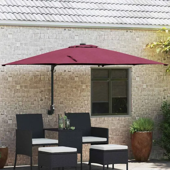 vidaXL Havesol Bordeaux Rød 248,5 x 247,5 x 160 cm