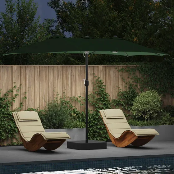 vidaXL Havesol Grøn 385 x 209 x 244 cm Polyester