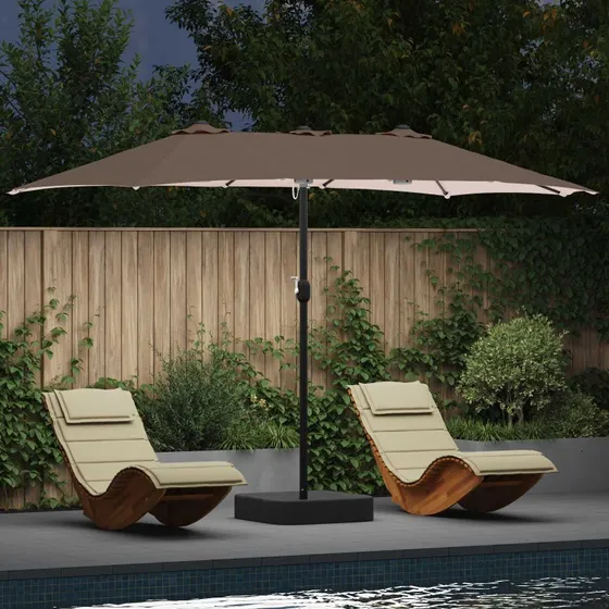 vidaXL Havesol Gråbrun 385 x 209 x 244 cm