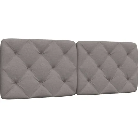 vidaXL Gavlpude 140 cm Gråbrun Stof