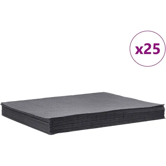 vidaXL Olieabsorberende Puder 25 stk. 40x50 cm Grå