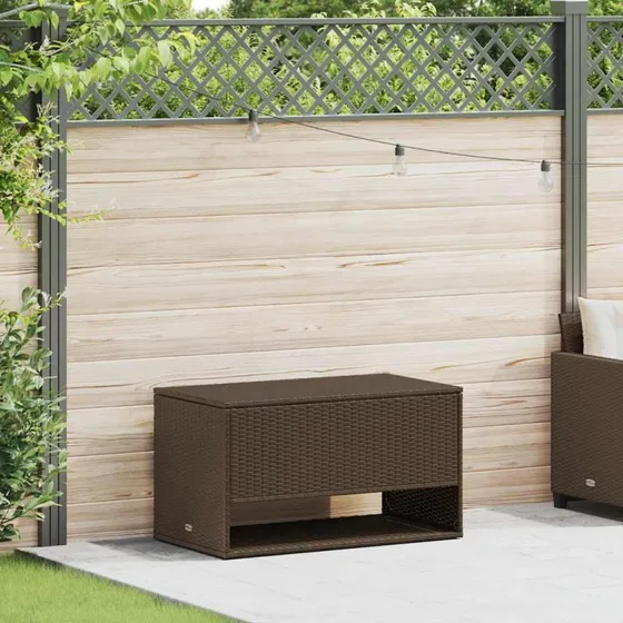 vidaXL Udendørs Hyndeboks 100x55x55,5 cm Polyrattan Brun