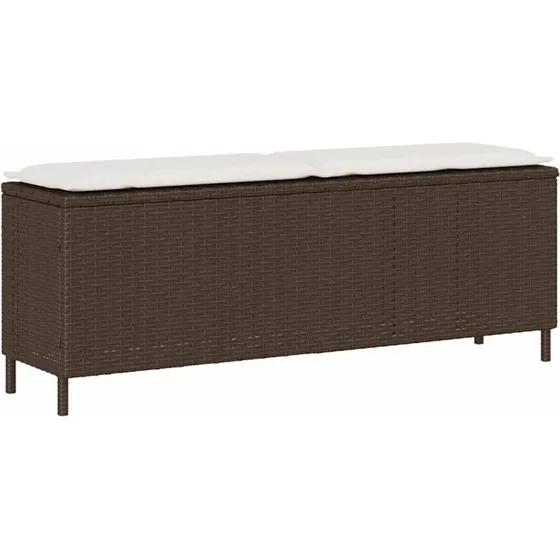 vidaXL havebænk med hynde 110x30x40,5 cm brun