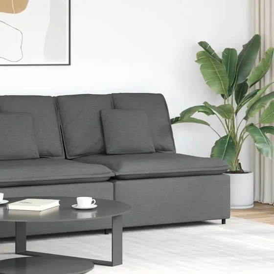 vidaXL modulopbygget sofacentermodul 100 cm mørkegrå