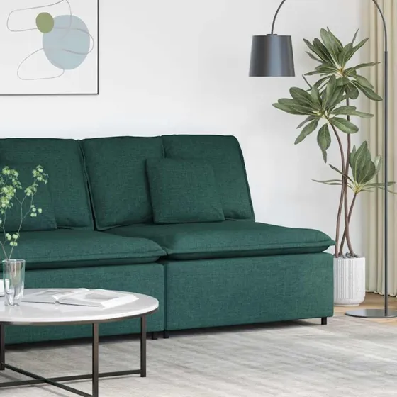 vidaXL modulopbygget sofacentermodul 100 cm mørkegrøn