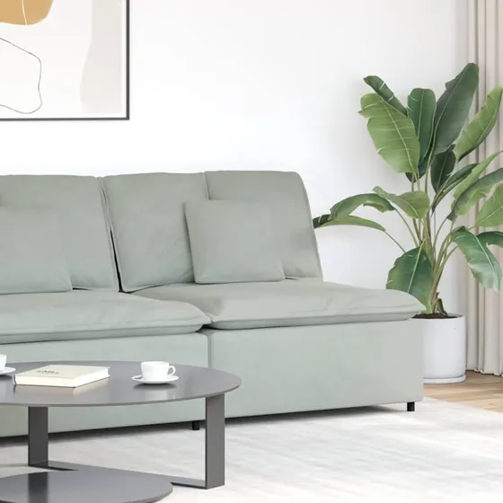 vidaXL modulopbygget sofacentermodul 100 cm lysegrå