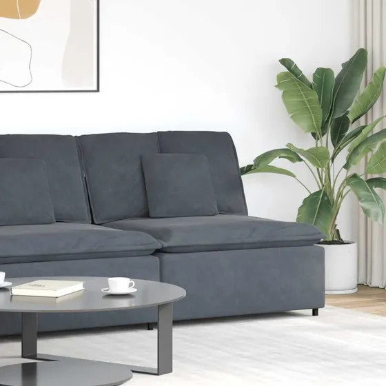 vidaXL modulopbygget sofacentermodul 100 cm mørkegrå
