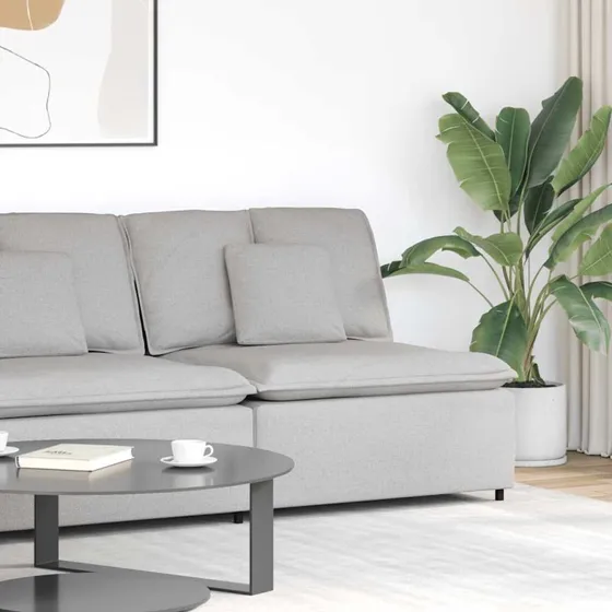 vidaXL modulsofa hjørnemodul 100 cm skygrå med hynder