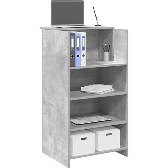 vidaXL Receptionsskranke Betongrå 55x50x103,5 cm Konstrueret Træ