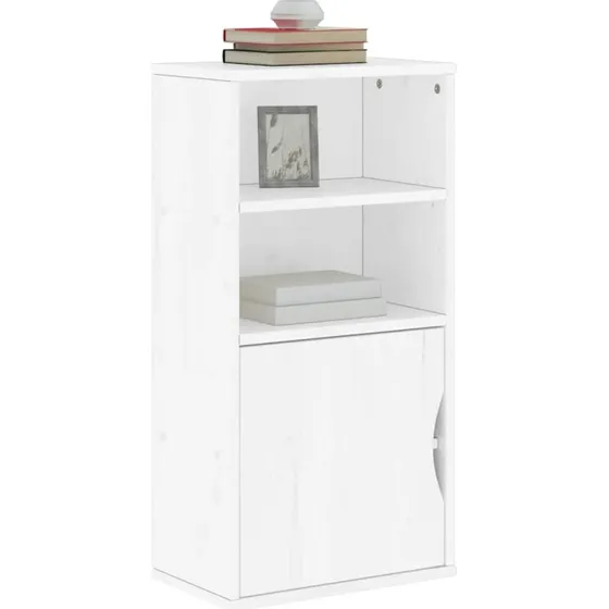 vidaXL ODDA Sideskab 40x24x79 cm Massivt Fyrretræ Hvid
