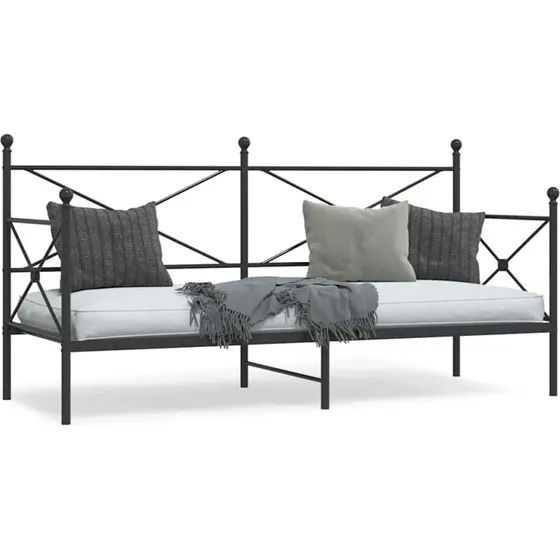 vidaXL Daybed 80x200 cm stål sort uden madras