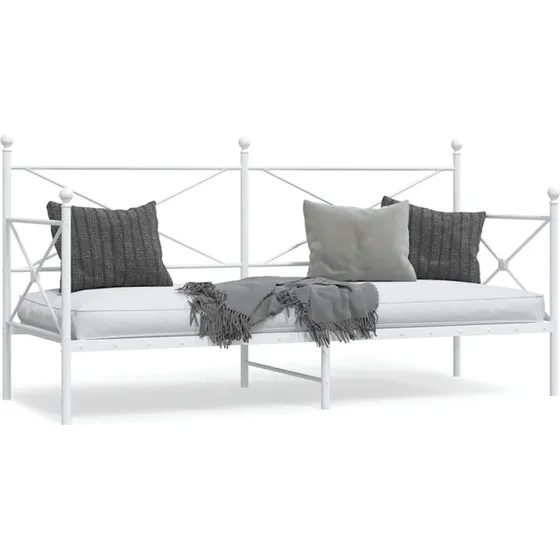 vidaXL Daybed 80x200 cm stål hvid uden madras