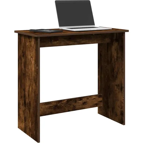 vidaXL Skrivebord 80x40x75 cm røget egetræsfarve