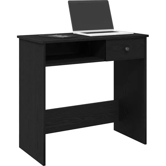 vidaXL Skrivebord 80x40x75 cm Konstrueret Træ Sort