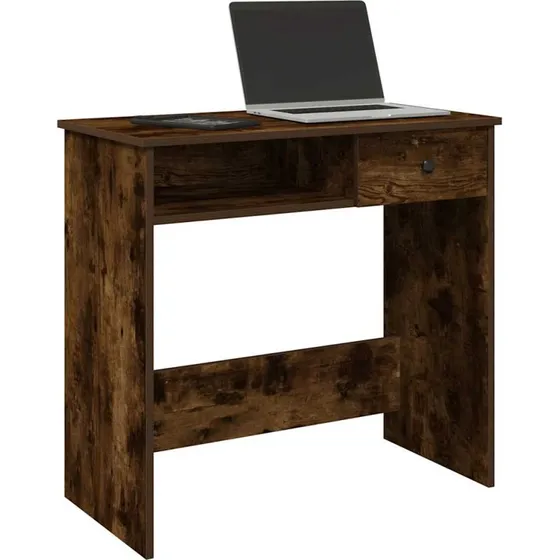 vidaXL Skrivebord 80x40x75 cm Røget Egetræsfarve
