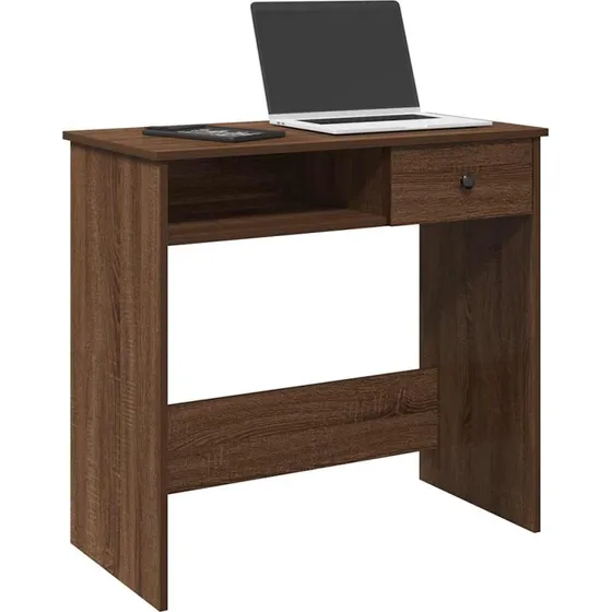 vidaXL Skrivebord 80x40x75 cm Konstrueret Træ Brun